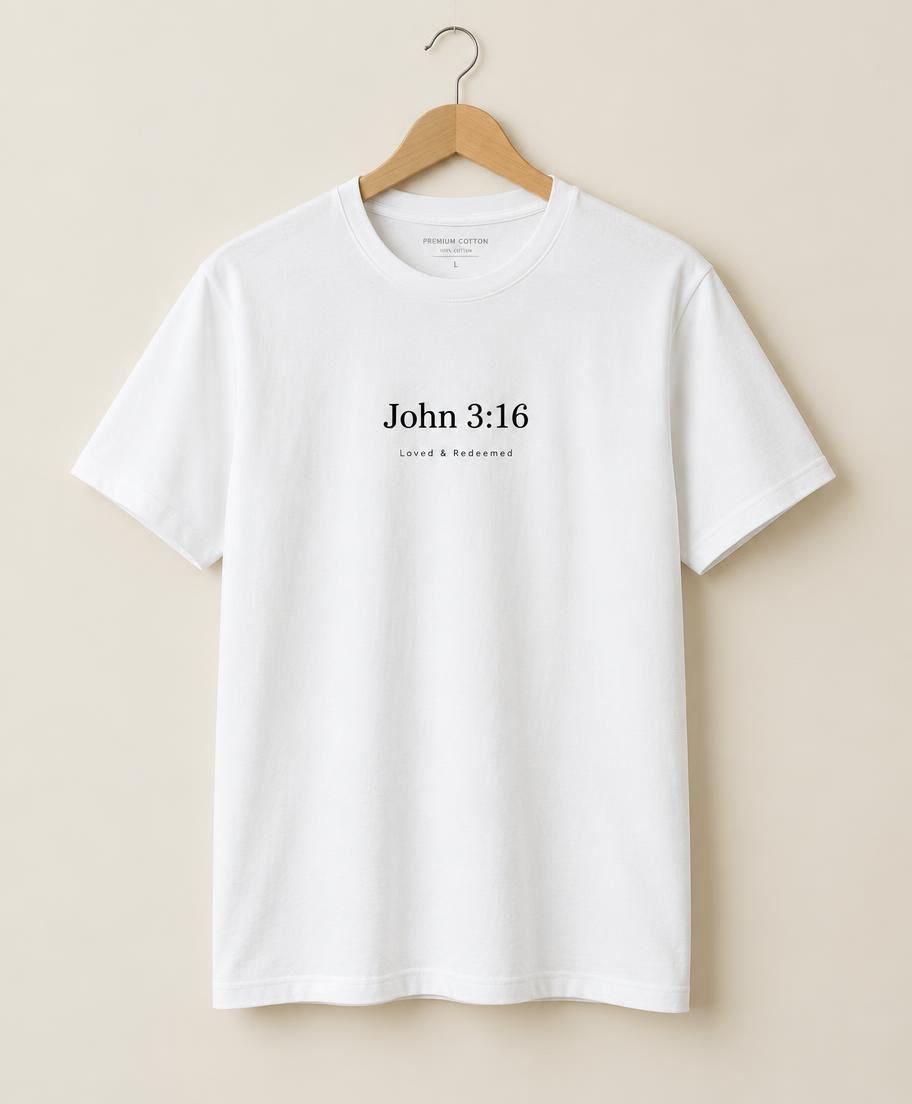 John 3:16 Minimalist Verse Tee